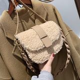 Christmas Gift Weave Shoulder strap Saddle Armpit bag 2021 Winter New High-quality Plush Women's Designer Handbag Casual Shoulder Messenger Bag