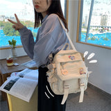 Christmas Gift Korean Style Canvas Small Mini Backpack For Women Fashion Travel Backpack Leisure School Bag Tote For Tennage Girl Shoulder Bag