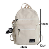 Back to College Waterproof Nylon Women Backpack Unisex Multi-pocket Laptop Backpack Large Capacity Student School Backpack for Girls Bookbags