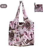 Vvsha Large Size Women Reusable Shopping Bag 190T Cloth Waterproof Polyester Recycle Handbags Advertising Foldable Tote