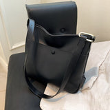 Back to College Vintage Fashion Female Tote Bag 2021 New High Quality PU Leather Women's Designer Handbag High capacity Shoulder Messenger Bag