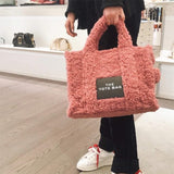 Vvsha Brand Designer Faux Fur Tote Handbags for Women Winter Shopper Ladies Shoulder Bag Plush Female Top Handle Bag New 2022 Luxury