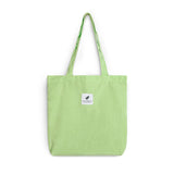 Christmas Gift Women Corduroy Shopping Bag Female Canvas Cloth Shoulder Bag Environmental Storage Handbag Reusable Foldable Eco Grocery Totes