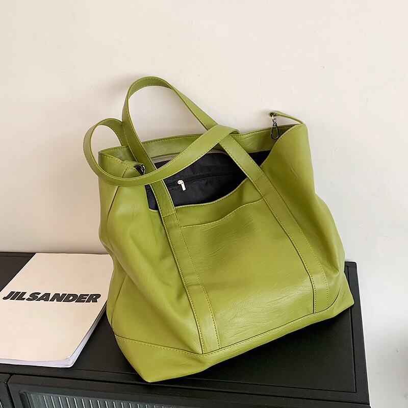 с доставкой PU Leather Shoulder Bags for Women 2021High Capacity HandbagsTravel Luxury Female  Large Shoulder Composite Totes