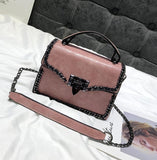 Christmas Gift Retro Fashion Female Square Bag 2021New Women's Designer Handbag Quality PU leather Women bag Chain Tote Shoulder Messenger Bag