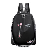 3 in 1 High Quality Oxford Women Backpack Floral Embroidery School Bags Waterproof Female Backpacks Teenage Girls  Travel Bags