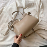 Elegant Female Solid Color Tote bag 2021 Summer New PU Leather Women's Designer Handbag Luxury brand Shoulder Messenger Bag