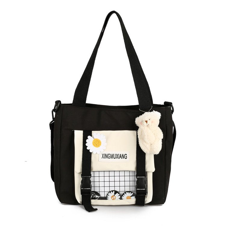 Women Shoulder Bag Casual Tote Large Capacity Crossbody Shopping Bag Cute Bookbag for Teenage Girls Messenger School Bags