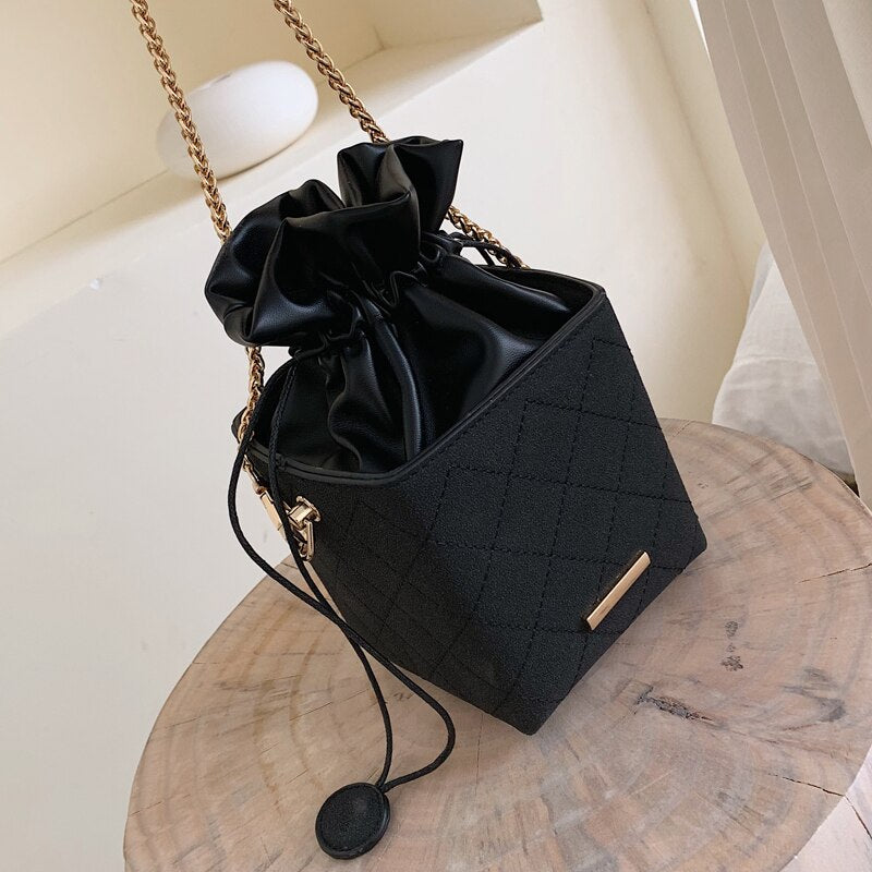 Frosted Square Crossbody Bag 2020 Fashion New Quality PU Leather Women's Designer Handbag Lattice Chain Shoulder Messenger Bag