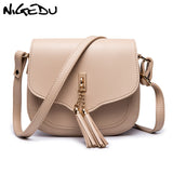 Fashion tassel women Messenger Bags Small PU Leather Crossbody Bag for Female Shoulder bag Ladies Handbags black bolsa wallet