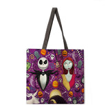 Ladies casual handbags Halloween print handbags ladies shoulder bags outdoor beach bags foldable shopping bags