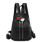 Female Backpack Designer High Quality PU Leather Fashion School Bags Girl Bagpack Multifunction Shoulder Bags small Daypack