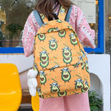 Christmas Gift 2021 summer new avocado backpack Fashionable cute little fresh women's nylon backpack College style teen girl student schoolbag
