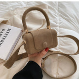 Christmas Gift Vintage Mini Tote bag 2021 Winter New High-quality Scrub PU Leather Women's Designer Handbag Luxury brand Shoulder Messenger Bag