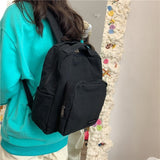 Vvsha New Vintage Canvas Backpack Women Solid Color Women Classic Shoulder Bag Fashion Schoolbag for Teenage Girl Backpacks Travel Bag
