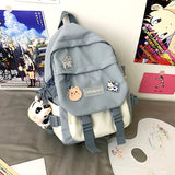 Christmas Gift Teen Girls Small Backpack Cute contrast color female student mini schoolbag Fashion cool waterproof nylon travel backpack