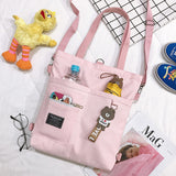 Vvsha Korean Mini Student Bag Casual Femme Shoulder Bags Quality Canvas Shoulder Bags Casual Large Size Travel Bags