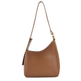 Ladies Simple Casual Shoulder Bag Solid Color Leather Ladies Shoulder Bag Zipper Female Bag Fashion Ladies Shopping Bag