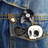 Vvsha Bag Accessory Kawaii Fashion Girls Key Chain Ring Children Gift Bag Sccessories Skull CD Halloween Enamel Brooch Alloy Badge
