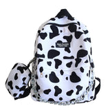 Leopard Women Backpack Trendy kawaii Animal Cow Backpack Female Velvet School Bag College Girls Bookbag Back Pack Travel mochila