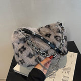 Christmas Gift DORANMI Winter Fur Boston Handbag Women Bags 2021 Luxury Brand Designer Female Chain Shoulder Bag Messenger Crossbody Bag SB773