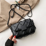 Christmas Gift Lozenge Designer Women Crossbody Bags Small Flap Messenger Bag Female Luxury Pu Leather Shoulder Bags Pure Color Chain Handbags