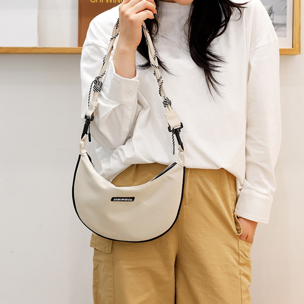 Fashion Women Oxford Cloth Bag New Shoulder Underarm Bags Casual Ladies Solid Color design Small Purse Soft Zipper Handbags