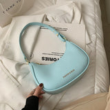 Christmas Gift с доставкой Simple solid color Small PU Leather Saddle Crossbody Bags 2021 Summer Luxury Brand Chain Shoulder Handbags Purses
