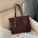 Women Bag Solid Women's PU Leather Handbags Luxury Lady Hand Bags Purse Pocket Women Composite Bag Big Tote Sac Bols