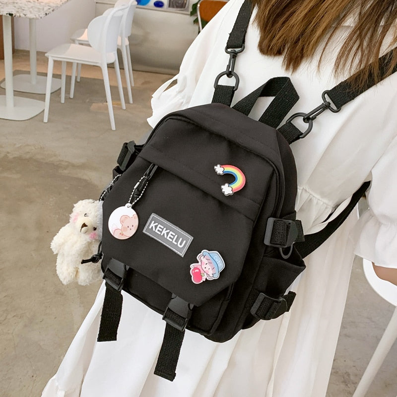 Christmas Gift Small women's backpack Fashionable multifunctional casual shoulder bag Cute girly backpack Schoolgirl mini schoolbag Mochila