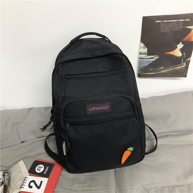DCIMOR New Waterproof Nylon Women Backpack Female Fashion Multi-pocket Travel Bag College Girl Laptop Backpack Korean Schoolbag