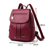 Vvsha New High Quality Leather Backpacks Women High Capacity Shoulder Bag Lady Travel Backpack Mochilas School Bags for Teenage Girls