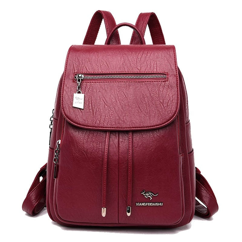 Vvsha New High Quality Leather Backpacks Women High Capacity Shoulder Bag Lady Travel Backpack Mochilas School Bags for Teenage Girls