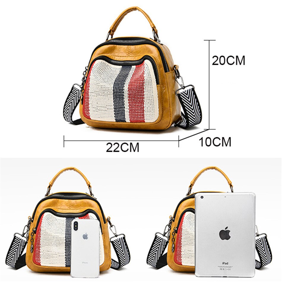 Mini Backpack Vintage Women Leather Shoulder Bag Designer High Quality Multi-Function Small Bagpack Fashion Hand Bags for Girls