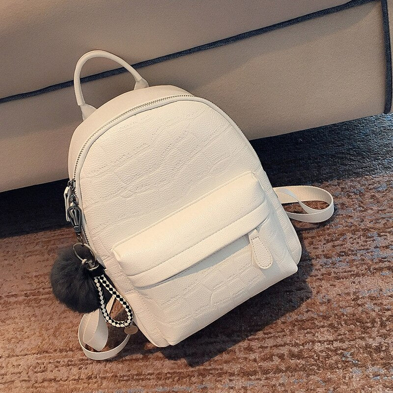 15 Inch Women Brand Design Backpack,Pu Travel Bag,Flower Print Schoolbag  for Teenager