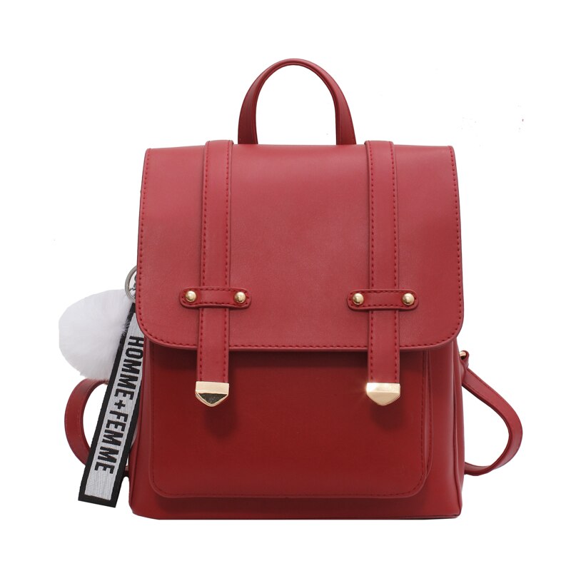 Fashion Women Backpack Female High Quality Leather Small Book School Bags for Teenage Girls Sac A Dos Travel Rucksack Mochilas