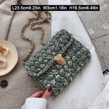 Christmas Gift Cotton Handmade Crochet Bags Winter 2021 Women Designer Candy Color Ladies Crossbody Bag Knitting Woven Female Purse and Handbag