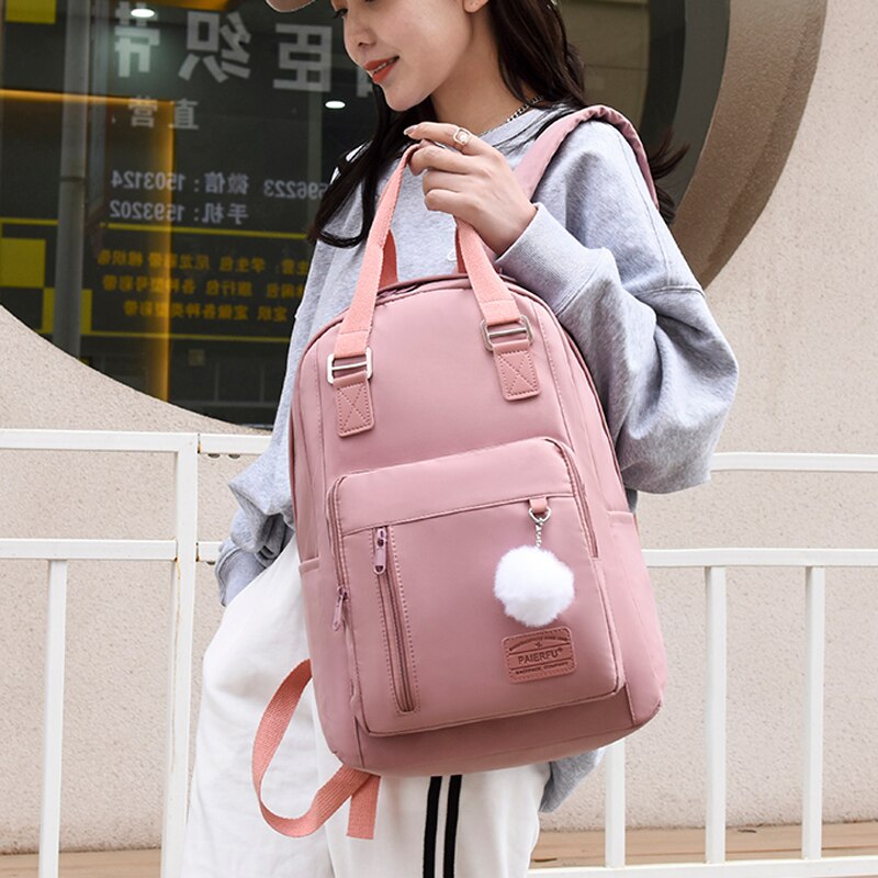 White Women Backpack for Teenagers Girls Oxford School Bags Female Backpacks Preppy Style Casual Travel Bag Back Pack Mochilas