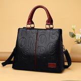 Vvsha Luxury Handbags Women Bags Designer Fashion Large Capacity Tote Bag Ladies PU Leather Letter Shoulder Bags Black Shopper Handbag