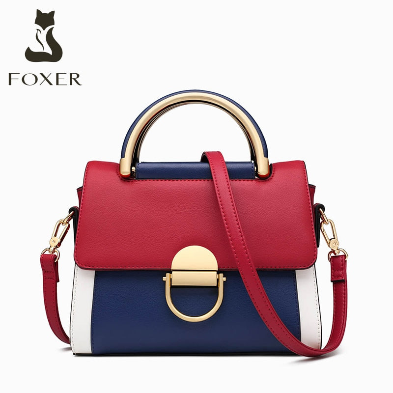 FOXER Occident Style Women's Handbag 2020 Fashion Cow Leather Shoulder Bag for Lady Elegant Luxury Female Winter Cross body Bag