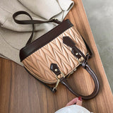 Back to College Contrast color Tote Shell bag 2020 Fashion New High quality PU Leather Women's Designer Handbag Vintage Shoulder Messenger Bag