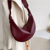 Back to College High Quality PU Leather Shoulder Bags for Women 2021 Solid Color Simple Handbags Female Shoulder Messenger Bag Fashion Chest Bag