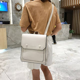 Back to College Vintage Backpack Female Fashion PU Leather Women's Backpack Brown Large Capacity School Bag for Girls Shoulder Bags for Teengers