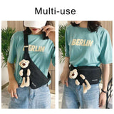 Christmas Gift Luxury Women's Waist Bag Fanny Pack Fashion Cute Canvas Crossbody Bags Solid Color Brand Shoulder Bag New Female Chest Pack