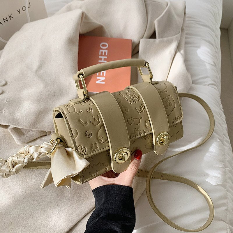 Christmas Gift с доставкой PU Leather Crossbody Bags for Women 2021 New Spring Summer Luxury Handbags Lady Gold Chain Shoulder Purses Designer
