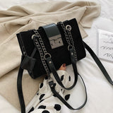Vvsha Shoulder Bags Matte Solid High Capacity Flap Ladies New PU Letter Chains Fashion Women's Handbags Casual Crossbody Bags