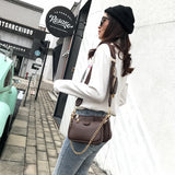 Christmas Gift fashion chains women shoulder bags designer wide strap messenger bags luxury pu leather crossbody bag lady small purse 3 bag set