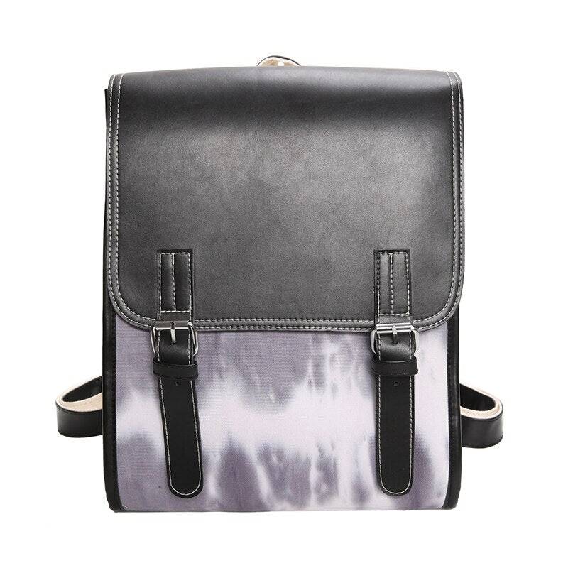 Back to College Fashion Women Backpack Pu Leather Schoolbag for Teenage Girls Female High Quality Shoulder Bag Large Travel Backpacks Bagpack
