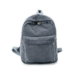 Back to College Fashion Women Backpack Travel Corduroy Student Girls Casual Rucksack School Bag for Teens