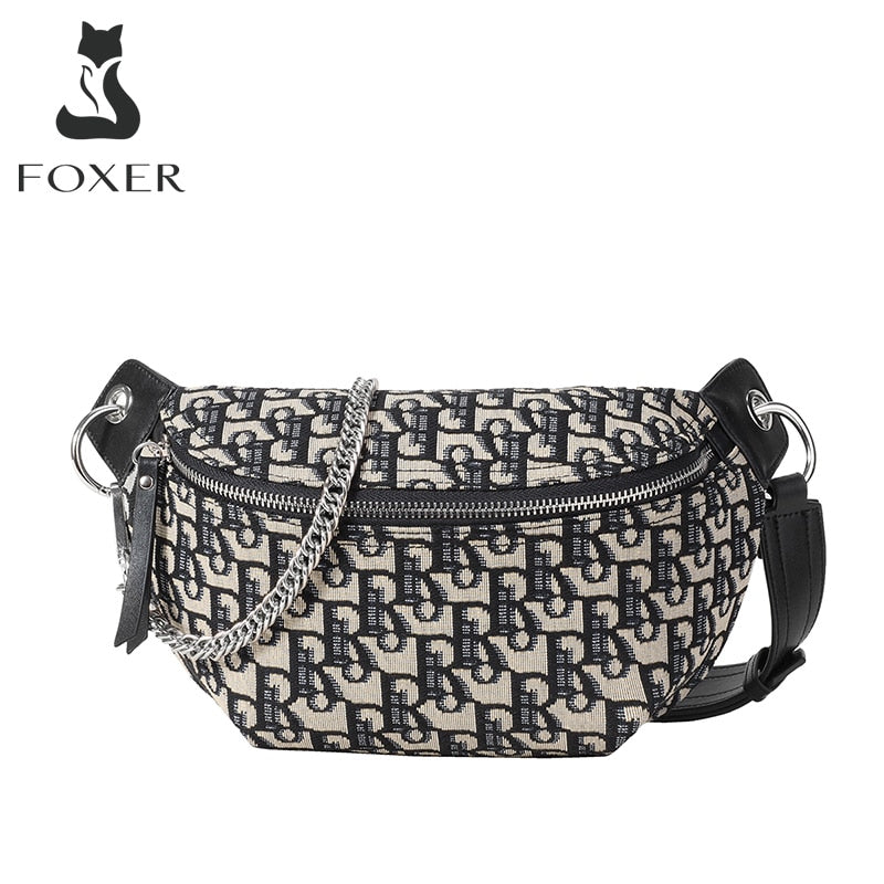 FOXER Fashion Brand Dumpling Bag Ladies Messenger Bag Semicircle Crescent Female Bag Shoulder Bag All-Match Casual Coin Purse